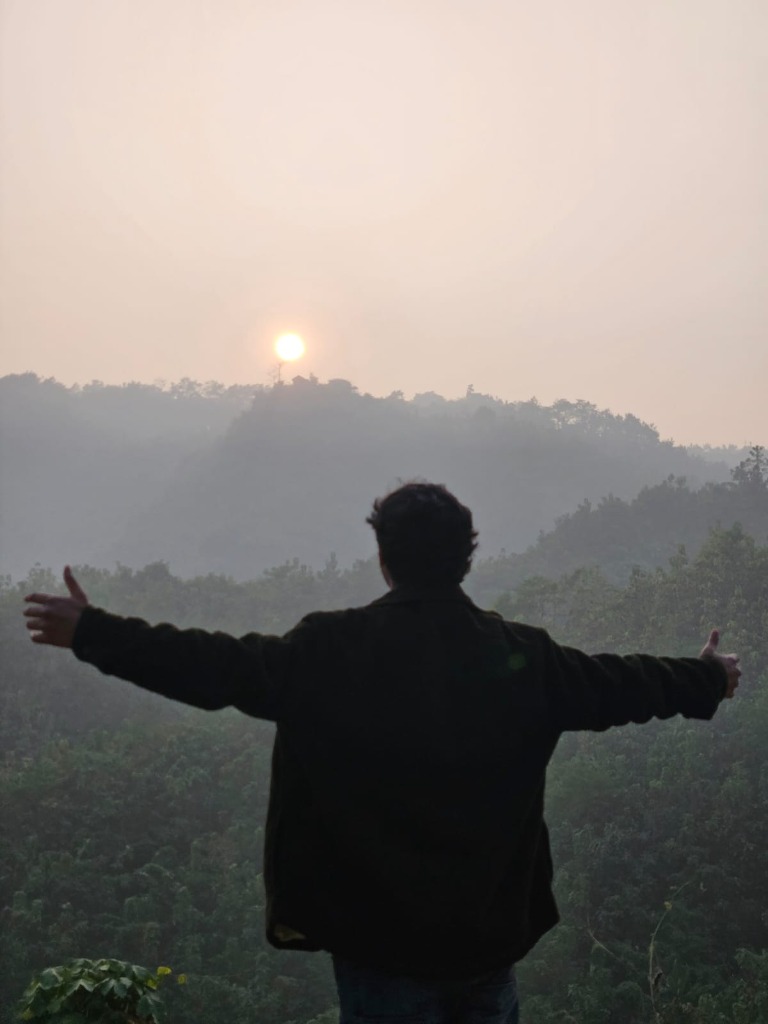Shafim - Sunset Over Forest Back View